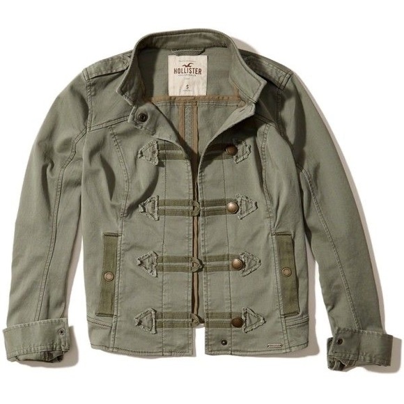 Hollister Jackets & Blazers - EUC Hollister size S green army style band jacket